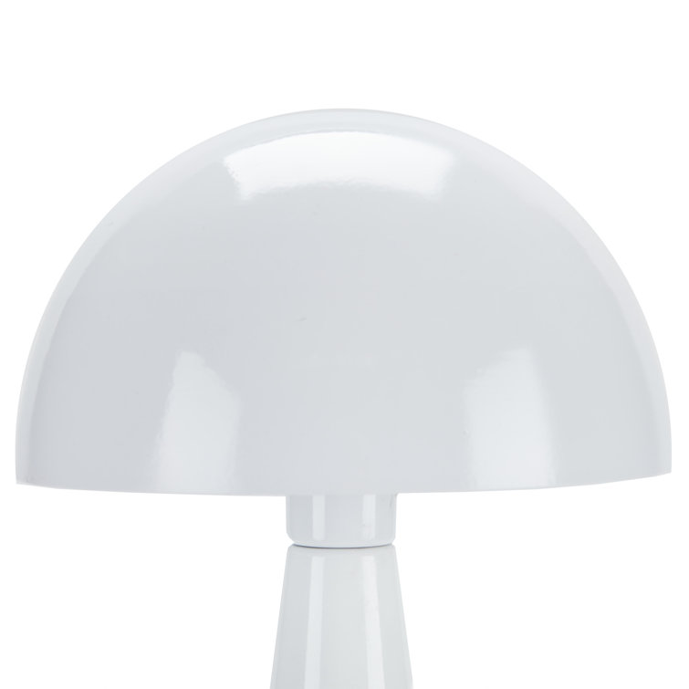 White Iron Mid-Century Modern Mushroom Table Lamp