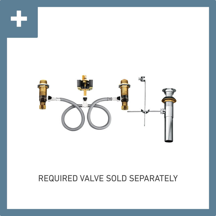 Kingsley Sleek Chrome High-Arc Widespread Bathroom Faucet