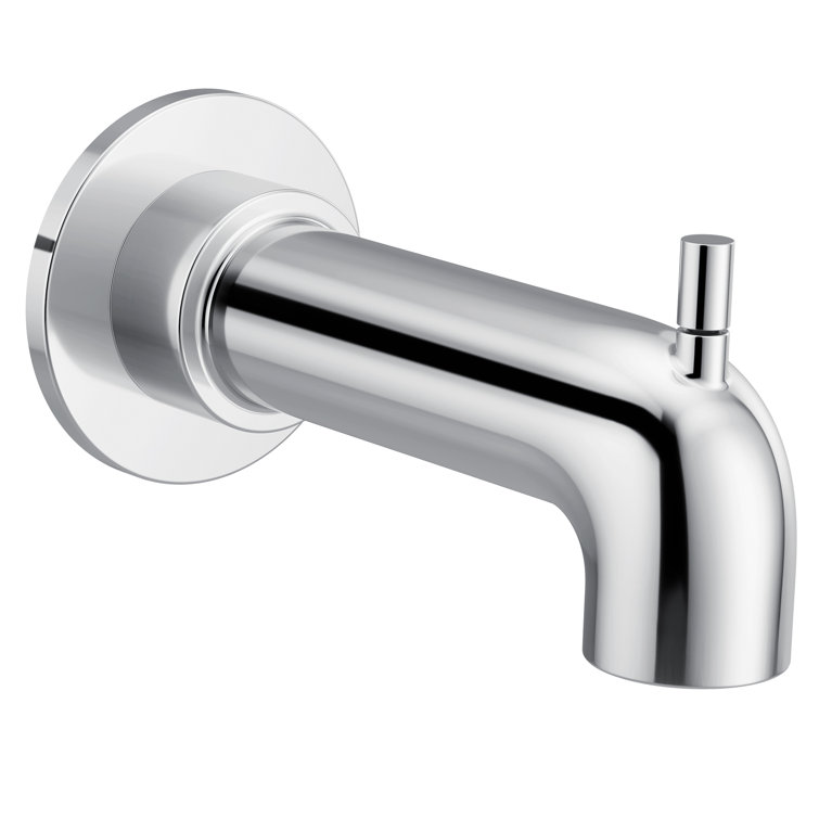 Chrome Wall Mounted Diverter Tub Spout with 6.5" Reach