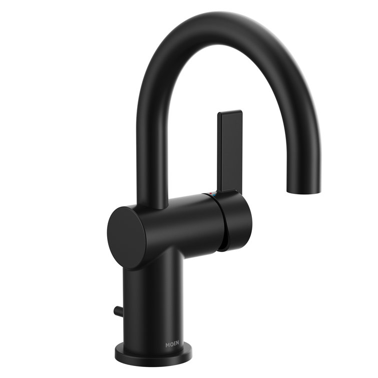 Sleek Matte Black Single-Hole Bathroom Faucet with ADA Compliant Handle