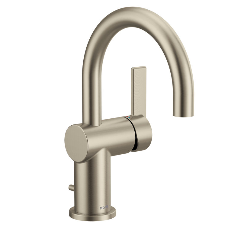 Brushed Nickel Modern Single Handle Bathroom Faucet