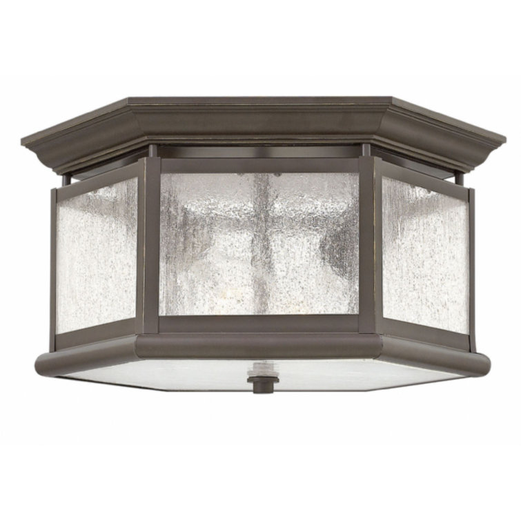 Edgewater Oil Rubbed Bronze 2-Light Outdoor Flush Mount