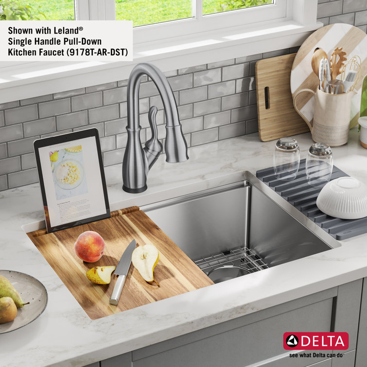 Delta 27" Stainless Steel Undermount Workstation Kitchen Sink with Accessories