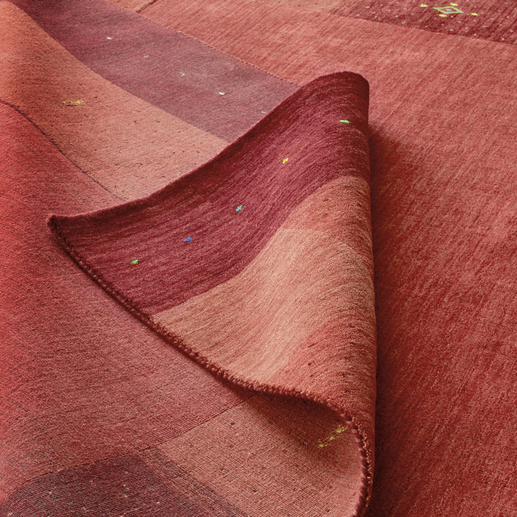 Lori Tribal Inspired Red Wool 3' x 5' Handwoven Area Rug