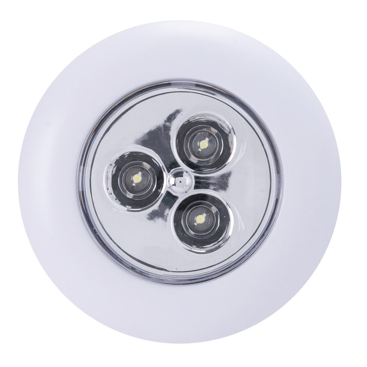 White LED Touch-Activated Under Cabinet Puck Lights, 3-Pack