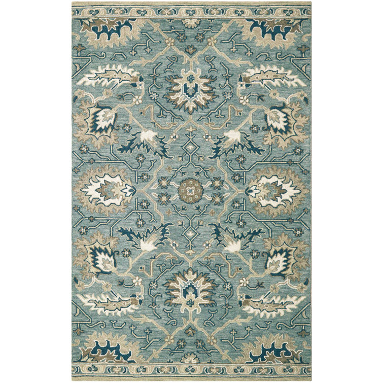 Blair Handmade Wool Area Rug in White - 8'6" x 12'6"