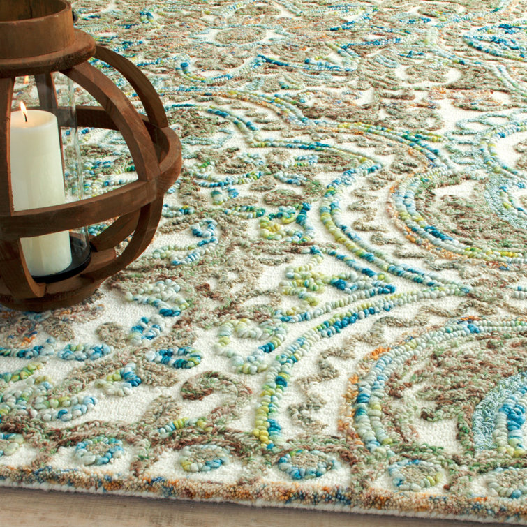 Ivory Handmade Wool Tufted Runner Rug 30'' x 96''