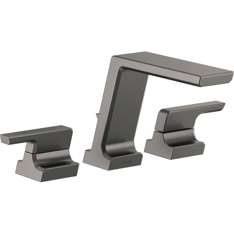 Contemporary Stainless Steel Widespread Deck Mounted Faucet