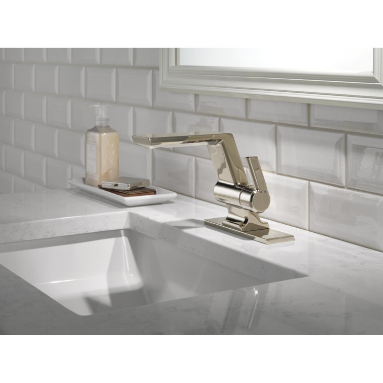 Modern Pivotal Single Hole Nickel Bathroom Faucet with Ceramic Disc