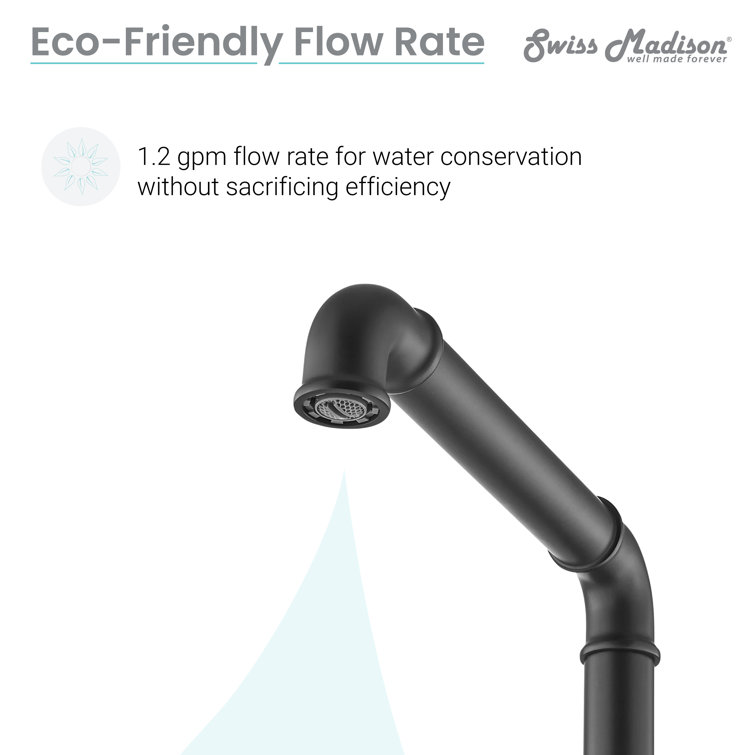 Matte Black Brass Dual Handle Widespread Bathroom Faucet