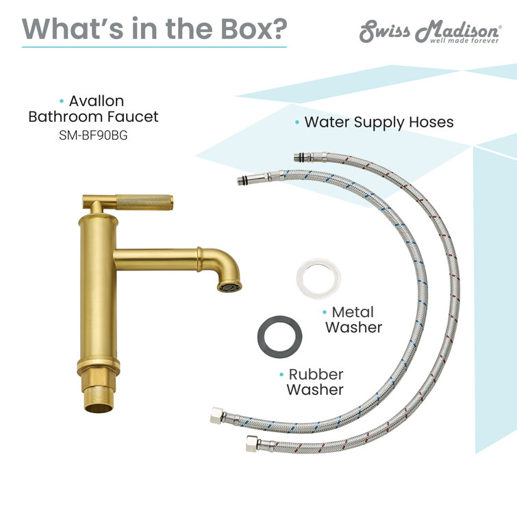 Avallon Brushed Gold Single-Handle Bathroom Faucet
