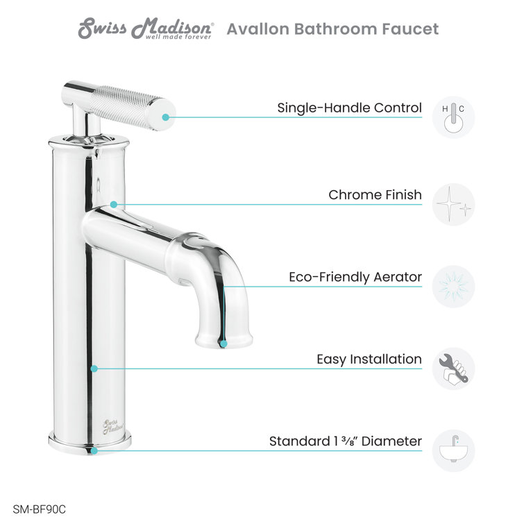 Avallon Chrome Single-Handle Bathroom Faucet