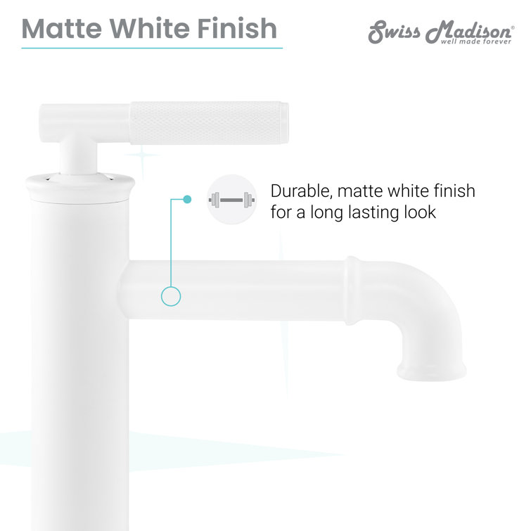 Matte White Nickel Single-Handle Bathroom Faucet