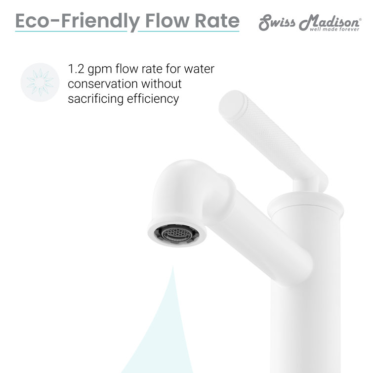 Matte White Nickel Single-Handle Bathroom Faucet