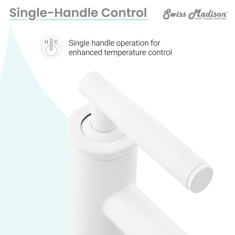 Matte White Nickel Single-Handle Bathroom Faucet
