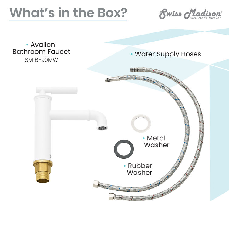 Matte White Nickel Single-Handle Bathroom Faucet