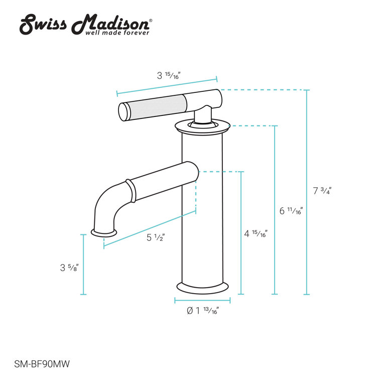 Matte White Nickel Single-Handle Bathroom Faucet