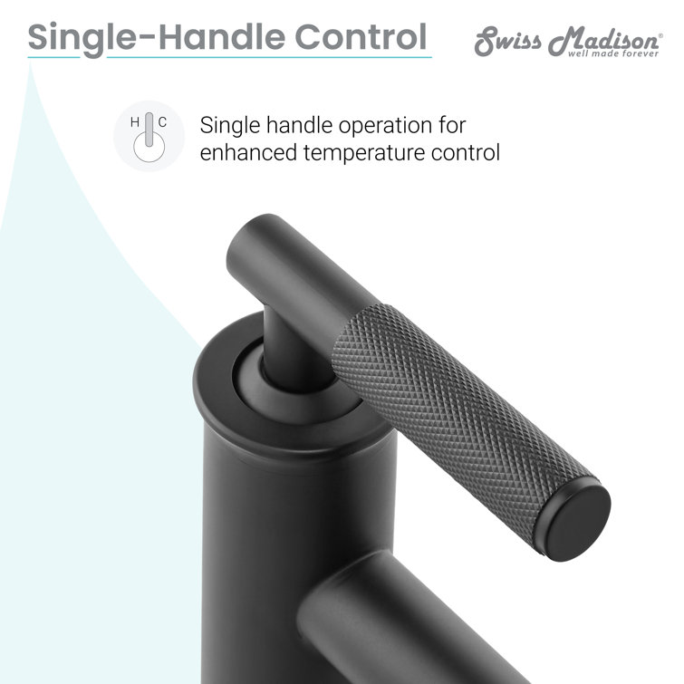 Avallon High Arc Single-Handle Bathroom Faucet in Matte Black
