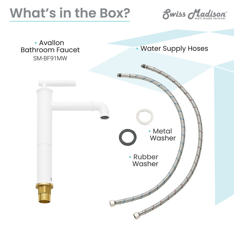 Matte White Nickel Single-Handle High Arc Bathroom Faucet