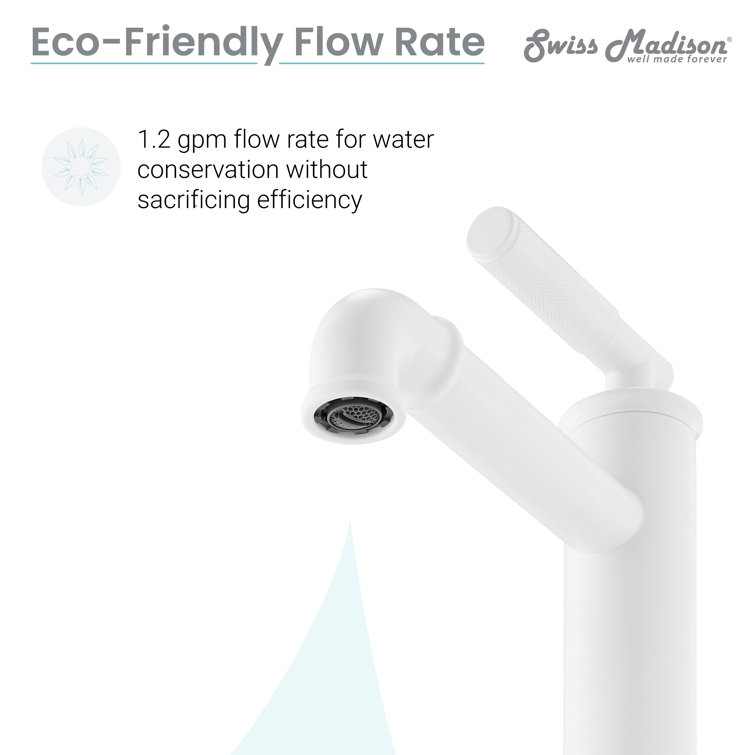 Matte White Nickel Single-Handle High Arc Bathroom Faucet