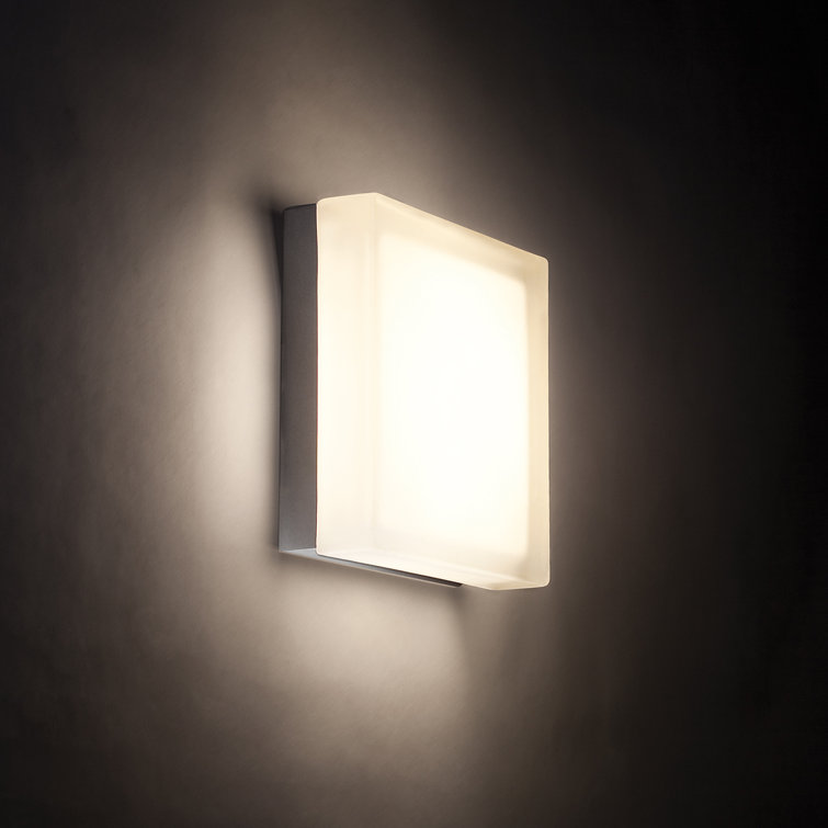 Black Glass 9" LED Indoor/Outdoor Flush Mount