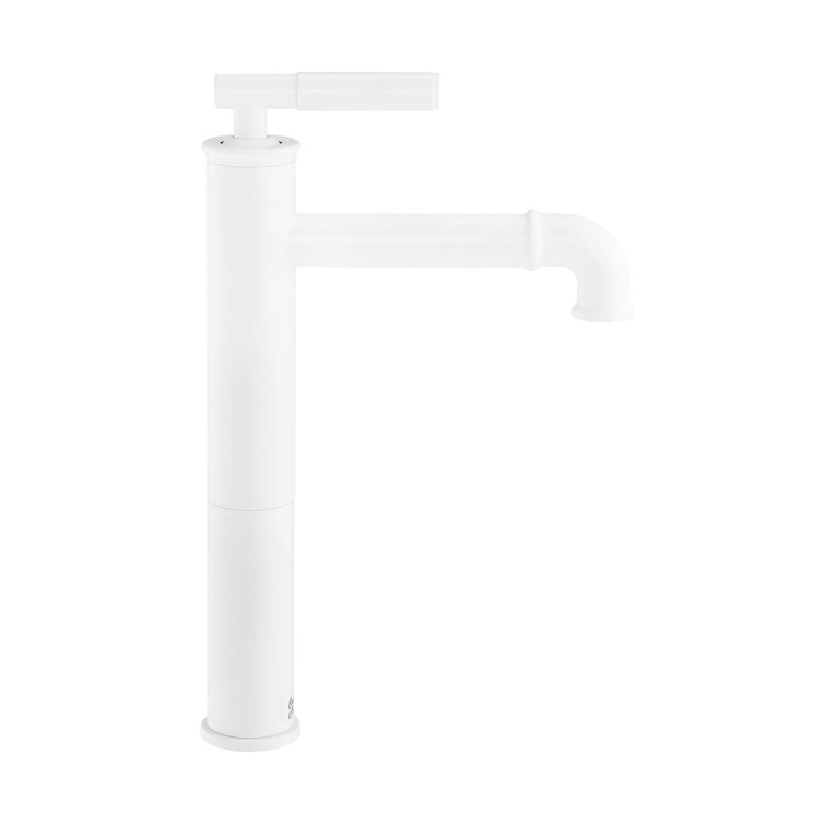 Matte White Nickel Single-Handle High Arc Bathroom Faucet