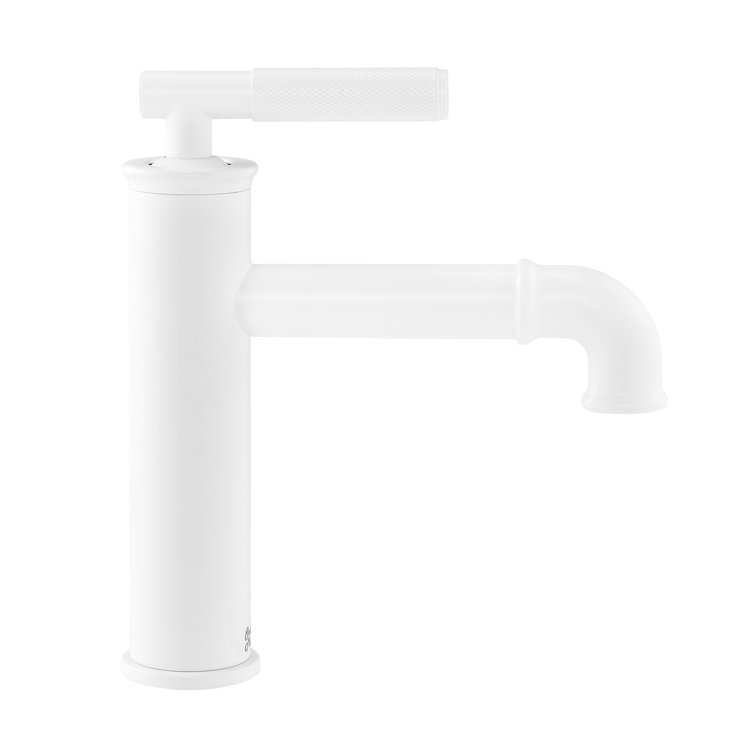 Matte White Nickel Single-Handle Bathroom Faucet