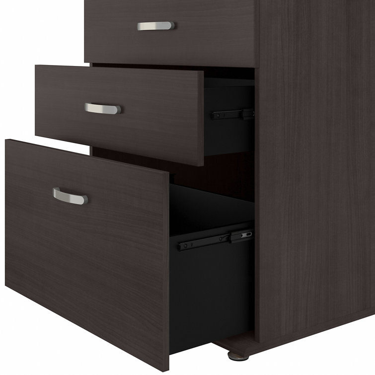 Storm Gray Tall Cabinet with Adjustable Shelving