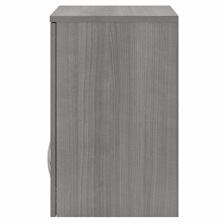 Platinum Gray Adjustable 2-Shelf Office Wall Cabinet
