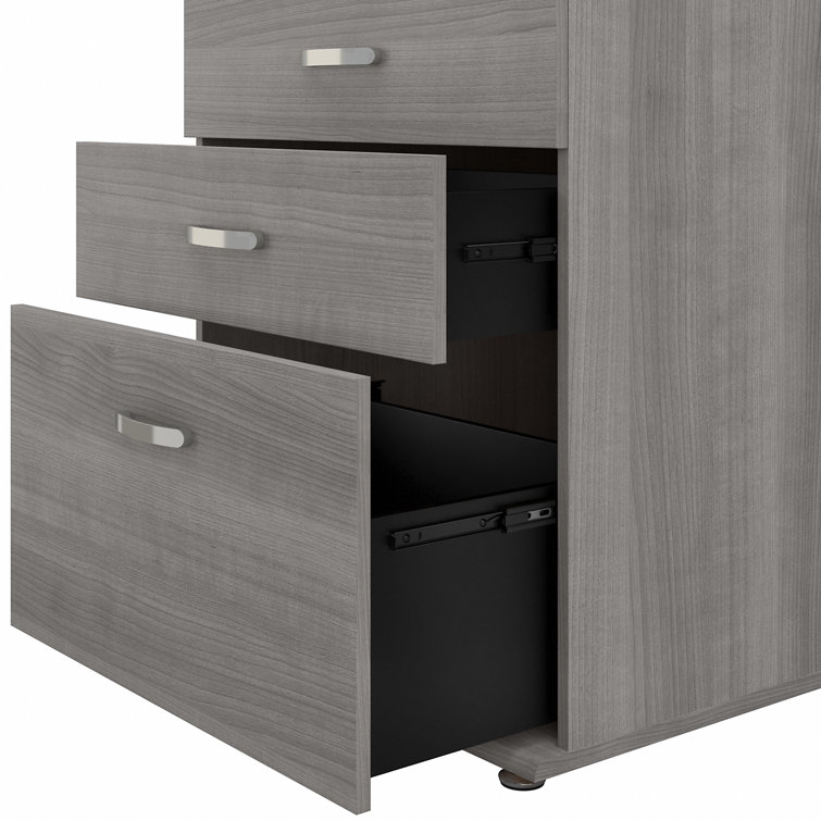 Platinum Gray Modular Laundry Storage Set with Adjustable Shelving