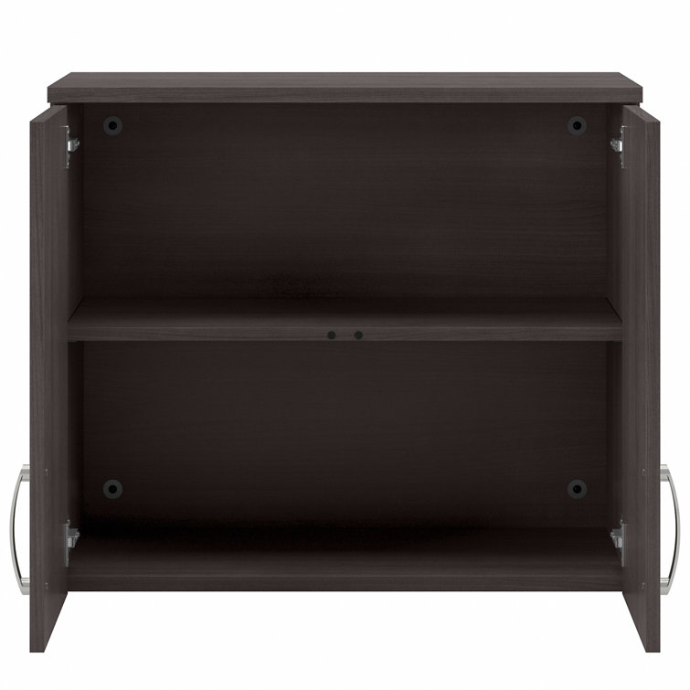 Transitional Storm Gray 28'' Engineered Wood Wall Cabinet
