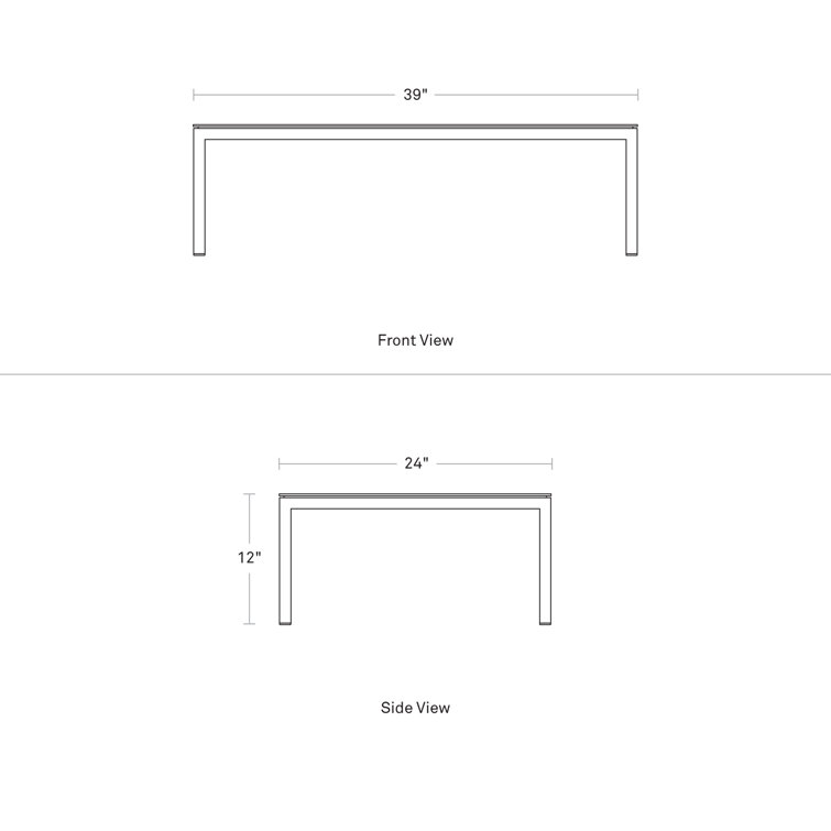White Powder-Coated Aluminum Outdoor Coffee Table