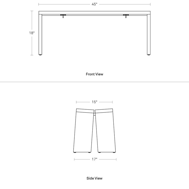 Walnut 60" Solid Wood Bench with Brass Brackets