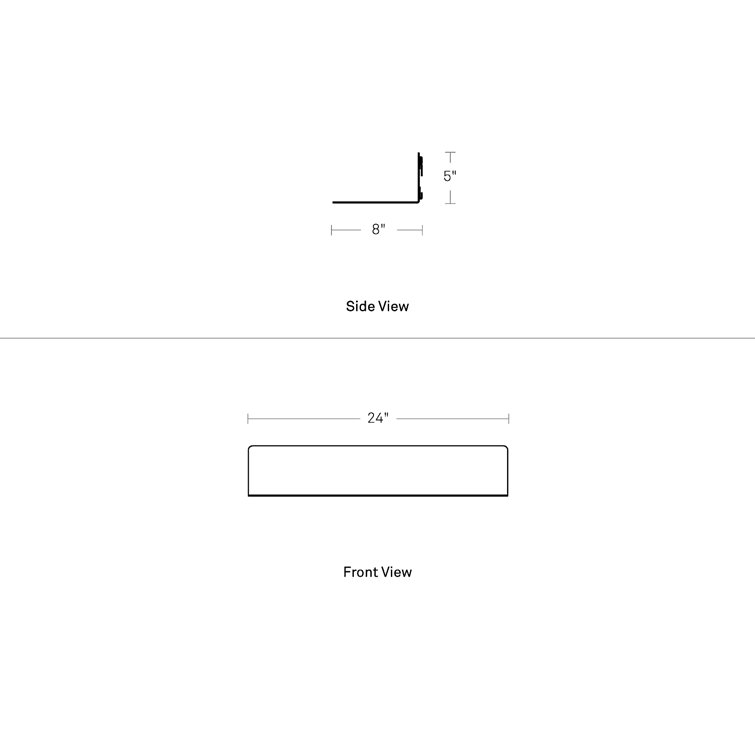 Black Metal Minimalist Floating Wall Shelf