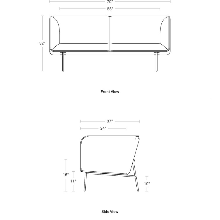 Camel Velvet Tight Back Sofa with Blackened Steel Legs
