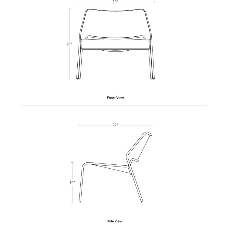 Natural Yellow Metal Mesh Lounge Chair