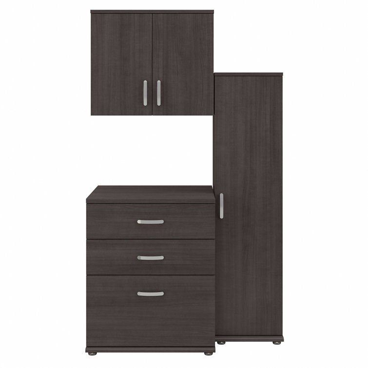 Storm Gray Tall Cabinet with Adjustable Shelving
