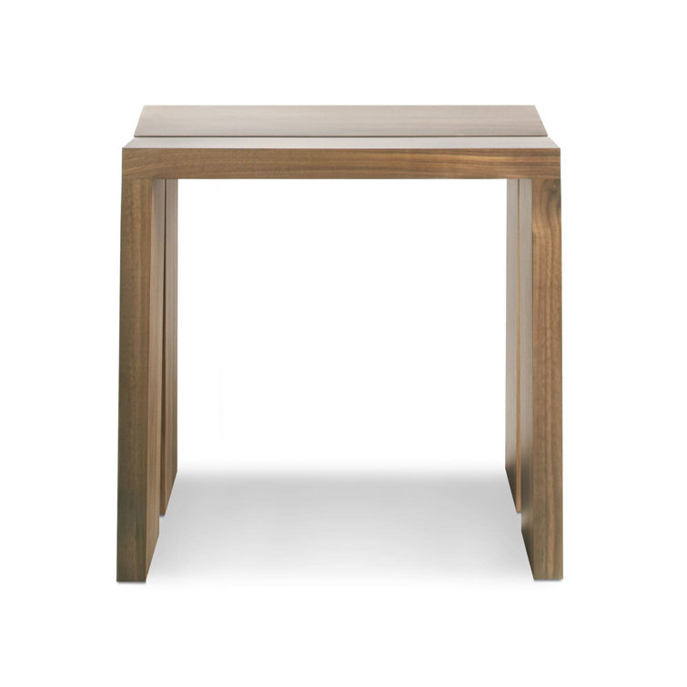 Walnut 60" Solid Wood Bench with Brass Brackets