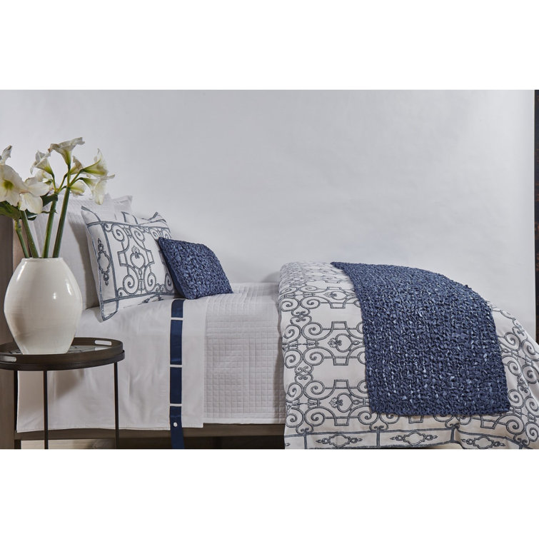 Contemporary Rectangular Hand-Knitted Ribbon Pillow