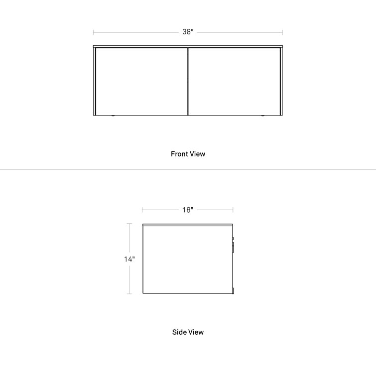 White Oak Adjustable Shelving Wall-Mounted Cabinet