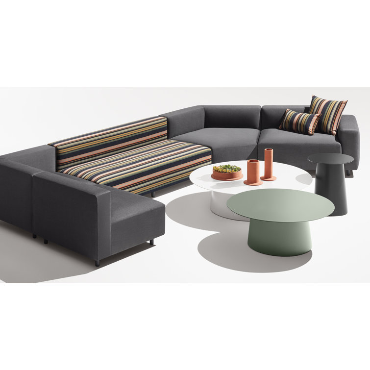 Large White Metal Outdoor Coffee Table