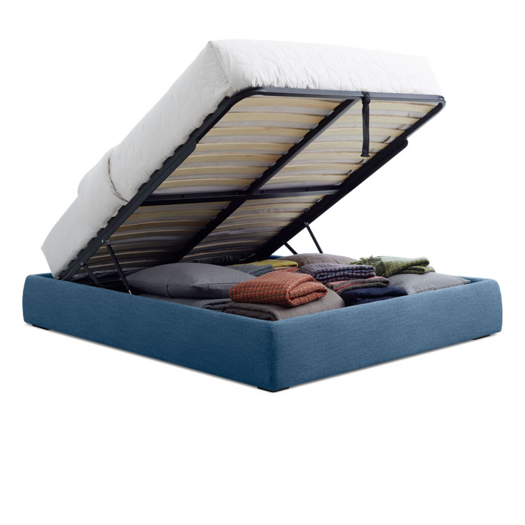 Vesper Marine Blue Full Upholstered Storage Bed with Drawer