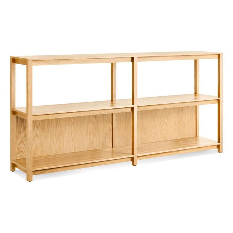 White Oak 2-Shelf Open Plan Bookcase