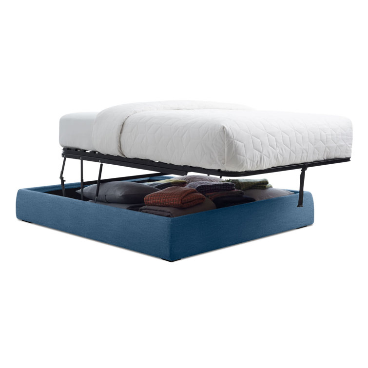Vesper Marine Blue Full Upholstered Storage Bed with Drawer
