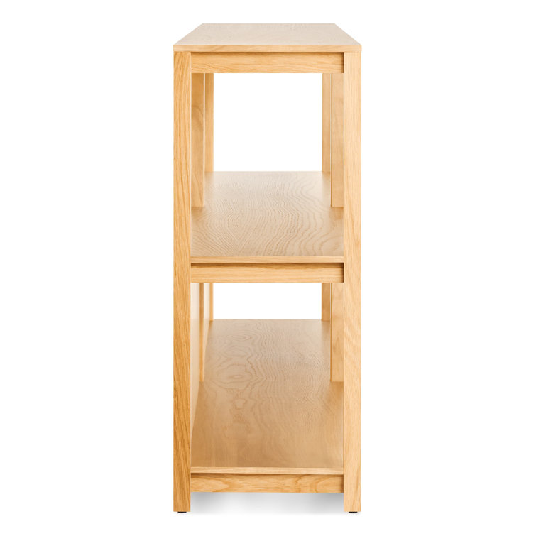White Oak 2-Shelf Open Plan Bookcase