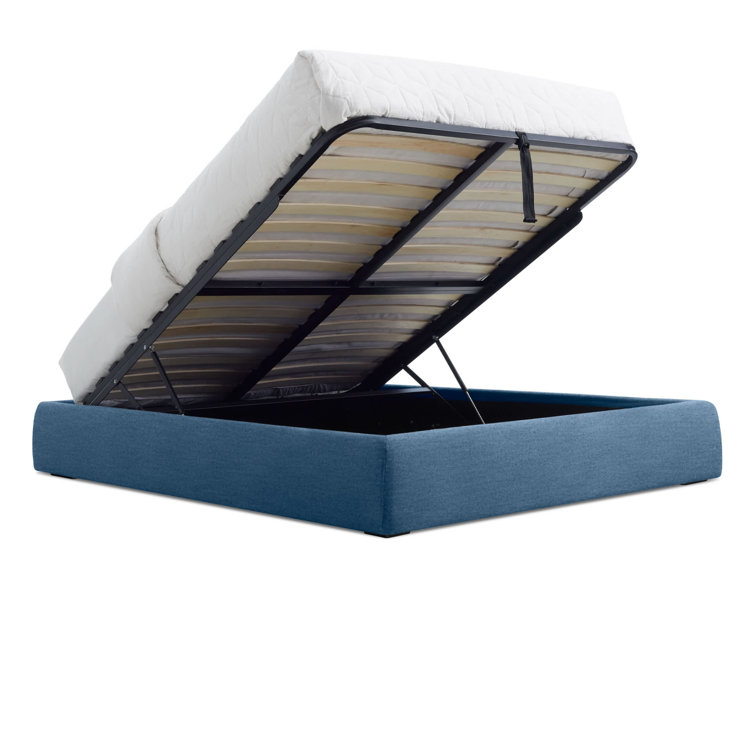 Vesper Marine Blue Full Upholstered Storage Bed with Drawer