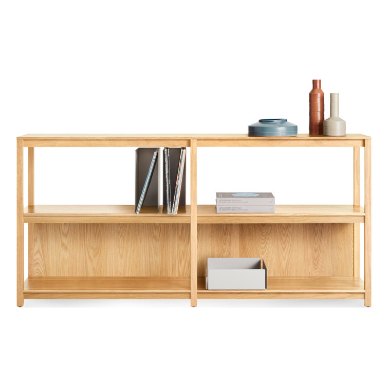 White Oak 2-Shelf Open Plan Bookcase