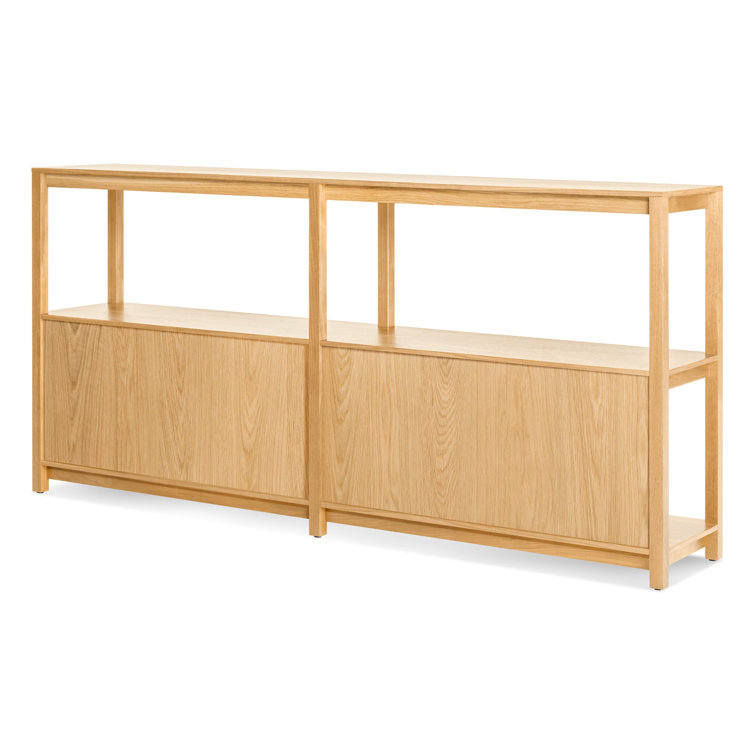 White Oak 2-Shelf Open Plan Bookcase