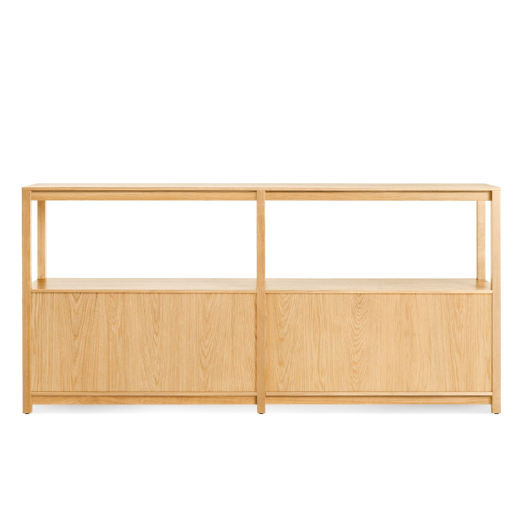 White Oak 2-Shelf Open Plan Bookcase