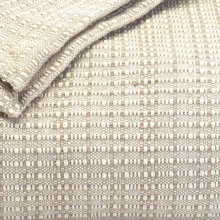 King Size Light Brown Cotton Reversible Blanket